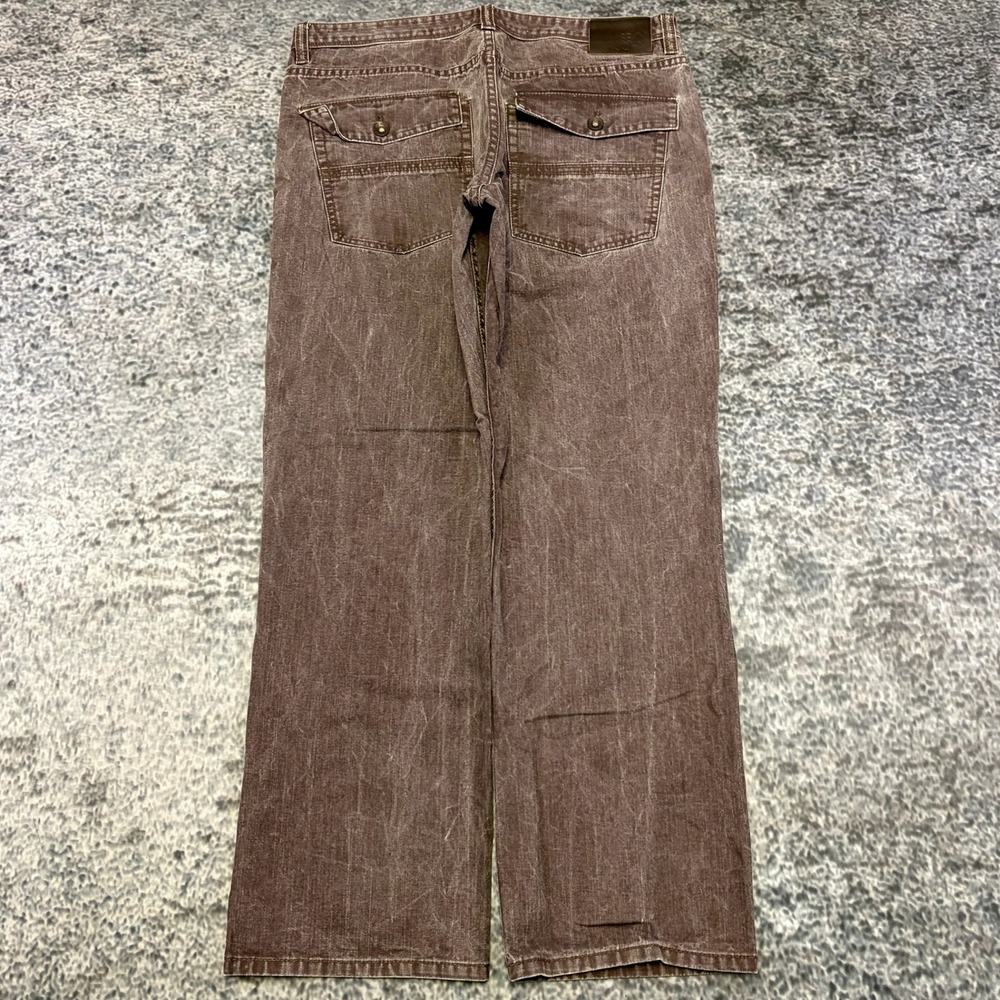Vintage Sean John Jeans Mens 36x32 Brown Baggy Wide Leg Hip-Hop Skater Y2K
